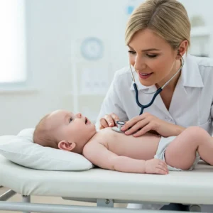 Bebé fisioterapia respiratoria pediátrica